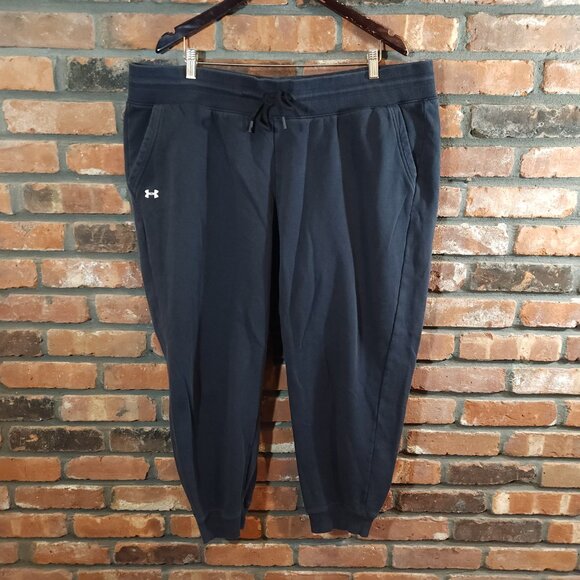 Under Armour Rival Loose Fit Cropped Fleece Jogger Sweatpants Workout Women's 2X - Picture 2 of 6